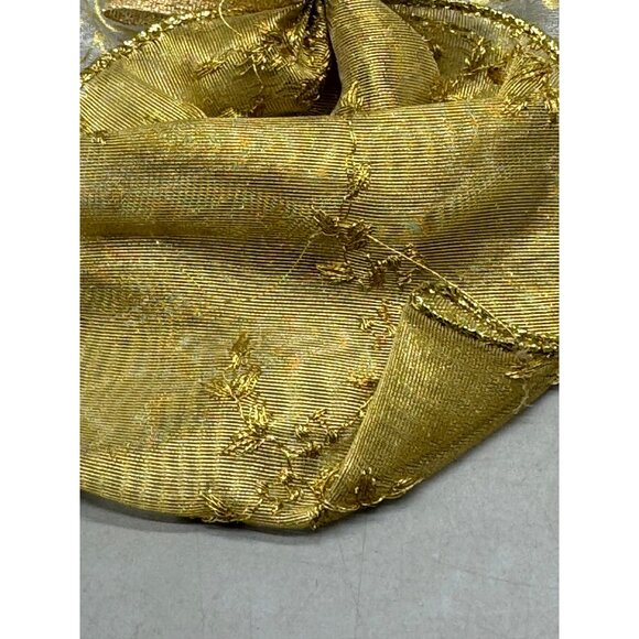 Handmade Christmas Angel tree ornament gold white ribbon snowflakes 5" READ - Picture 2 of 7